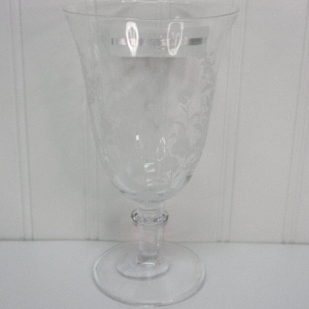 Pioneer Woman Daisy Glass Goblet Floral Clear 14oz Vintage Inspired